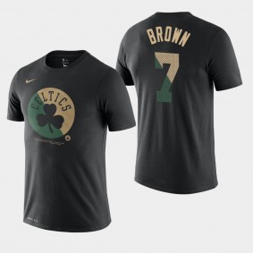 Boston Celtics Jaylen Brown Team Logo Black Essential Dry Shirt