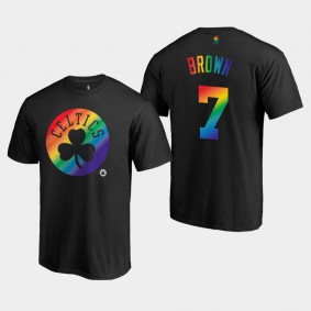 Boston Celtics Jaylen Brown Team Pride Logo Black T-shirt
