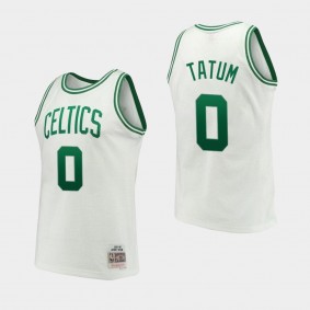 Jayson Tatum Boston Celtics 1985-86 Hardwood Classics Throwback Jersey White