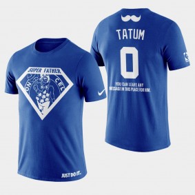 Men's Boston Celtics Jayson Tatum 2019 Father's Day Super Dad Navy T-shirt