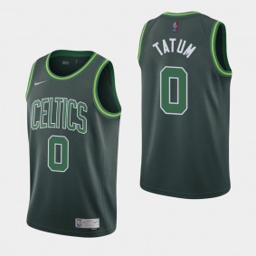 2021 Jayson Tatum Boston Celtics Green Jersey - Earned