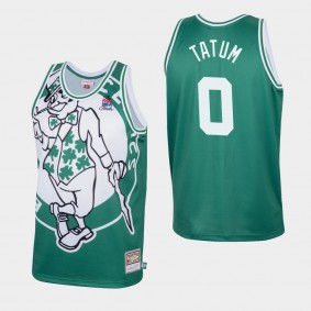Boston Celtics Jayson Tatum Big Face Green Mitchell & Ness Jersey