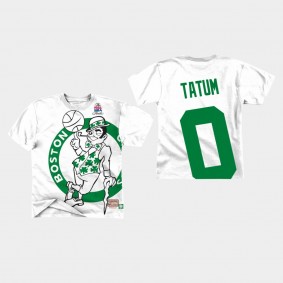 Boston Celtics Jayson Tatum Big Face T-Shirt White