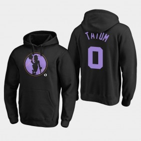 Boston Celtics Jayson Tatum Iconic Hoodie Pastel Logo Graphic Black