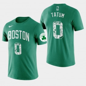 Boston Celtics Jayson Tatum Name & Number Green T-Shirt