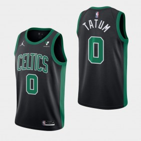 Vistaprint Patch Jayson Tatum Boston Celtics Black 2020-21 Jersey - Statement
