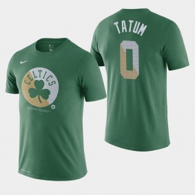 Boston Celtics Jayson Tatum Team Logo Green Essential Dry Shirt