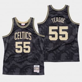 Jeff Teague Black Toile Jersey Classics Boston Celtics Black