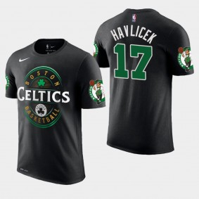 Men's Boston Celtics John Havlicek Black Forever Lucky T-Shirt