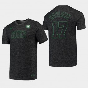 Boston Celtics John Havlicek Performance Heathered Black Essential Facility Shirt