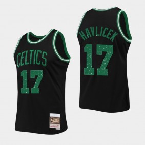 Boston Celtics John Havlicek Rings Collection Jersey Black
