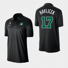 Boston Celtics John Havlicek Nike Black Polo - Statement Edition