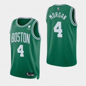 2021-22 NBA 75TH Icon Boston Celtics Juwan Morgan Jersey Kelly Green
