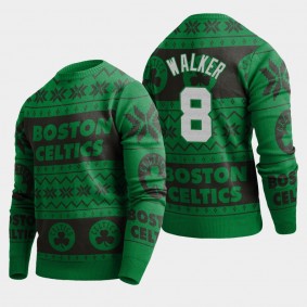 Boston Celtics Kemba Walker 2019 Ugly Christmas Sweater Pullover Kelly Green