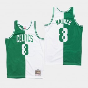 Men's Boston Celtics Kemba Walker Split color Jersey Green White
