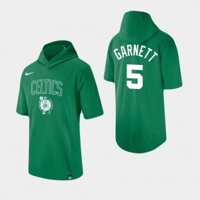 Boston Celtics Kevin Garnett Wordmark Logo Kelly Green Hooded T-Shirt