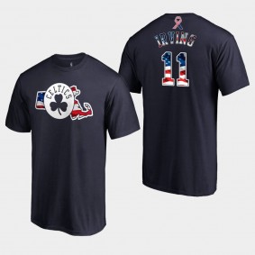 Boston Celtics Kyrie Irving 2019 Memorial Day Navy Stars Stripes T-shirt