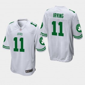 Men's Boston Celtics Kyrie Irving Football White Jersey