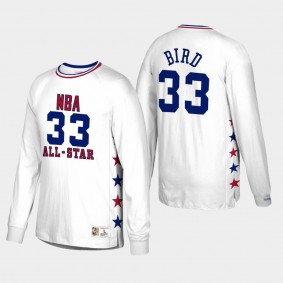 Boston Celtics Larry Bird 1988 All-Star Eastern Conference HWC Long Sleeve T-Shirt White