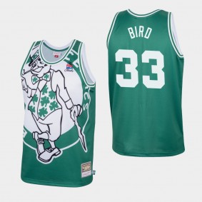 Boston Celtics Larry Bird Big Face Green Mitchell & Ness Jersey