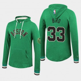 Boston Celtics Larry Bird Classics Raglan Pullover Kelly Green Hoodie