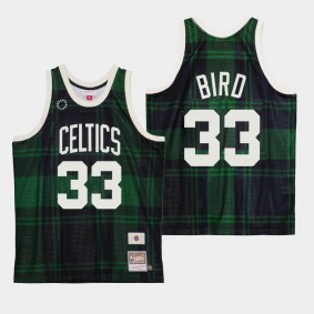 Boston Celtics #33 Larry Bird M&N x Uninterrupted Jersey Green