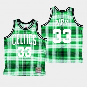 Boston Celtics Larry Bird Private School Hardwood Classics Jersey Green