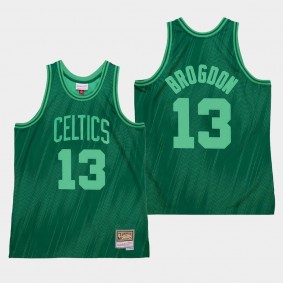 Boston Celtics #13 Malcolm Brogdon Hardwood Classics Jersey Monochrome Green