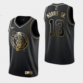 Men's Boston Celtics Marcus Morris Sr. Golden Edition Black Jersey