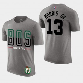 Boston Celtics Marcus Morris Sr. Team Attitude Essential Performance Gray T-shirt