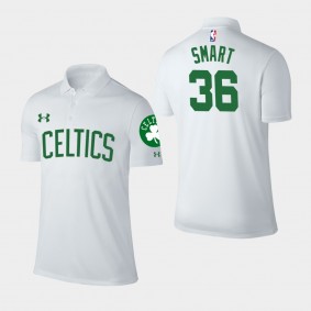 Men's Boston Celtics Marcus Smart Association Edition White Polo