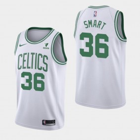 Vistaprint Patch Marcus Smart Boston Celtics White 2020-21 Jersey - Association