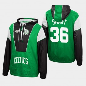 Boston Celtics Marcus Smart Half-Zip Black Green Hoodie Windbreaker