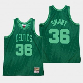 Boston Celtics #36 Marcus Smart Hardwood Classics Jersey Monochrome Green