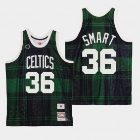 Boston Celtics #36 Marcus Smart M&N x Uninterrupted Jersey Green