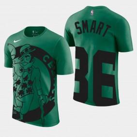 Boston Celtics Marcus Smart Oversize Logo Green Performance Tri-Blend T-Shirt