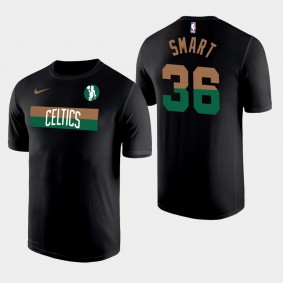 Boston Celtics Marcus Smart Wordmark Logo Black Legend Performance T-Shirt