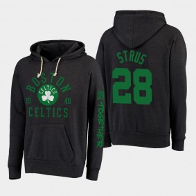 Boston Celtics Max Strus Rise Together Threads Tri-Blend Black Hoodie