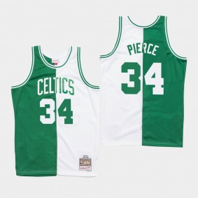 Men's Boston Celtics Paul Pierce Split Green White Jersey