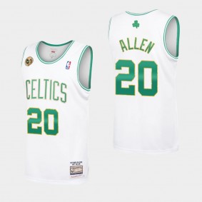 Boston Celtics #20 Ray Allen Hardwood Classics Jersey Authentic White