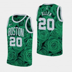 Men's Boston Celtics Ray Allen Rose National Flower Green Jersey