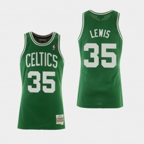 Men's Boston Celtics Reggie Lewis Hardwood Classics Green Jersey