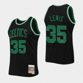 Boston Celtics Reggie Lewis Rings Collection Jersey Black