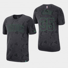 Boston Celtics Reggie Lewis Team Logo Anthracite All Over Print Shirt