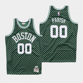 Men's Boston Celtics Robert Parish Checkerboard Green Jersey