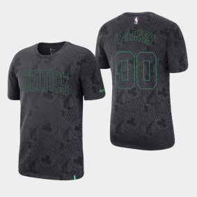 Boston Celtics Robert Parish Team Logo Anthracite All Over Print Shirt