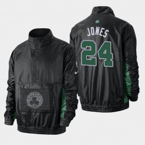 Boston Celtics Sam Jones Courtside Black Lightweight Jacket