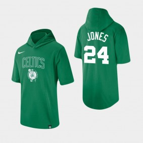 Boston Celtics Sam Jones Wordmark Logo Kelly Green Hooded T-Shirt