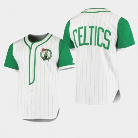 Boston Celtics Scout Baseball Fashion White Jersey
