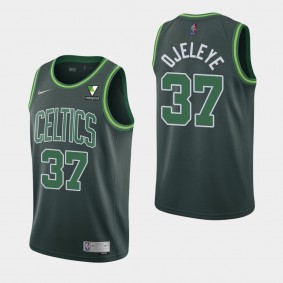 2021 Semi Ojeleye Boston Celtics Vistaprint Patch Green Jersey - Earned